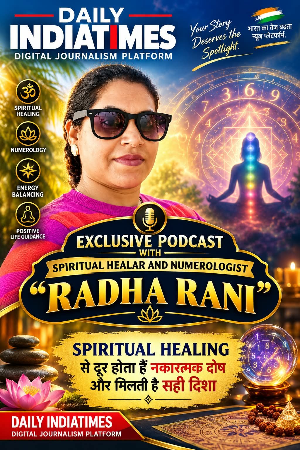 EXCLUSIVE PODCAST: दिमाग की नकारत्मक उपज जीवन में मुश्किलों को जन्म देती है Healing से दिमाग साफ़ होता है: राधारानी SPIRITUAL HEALAR