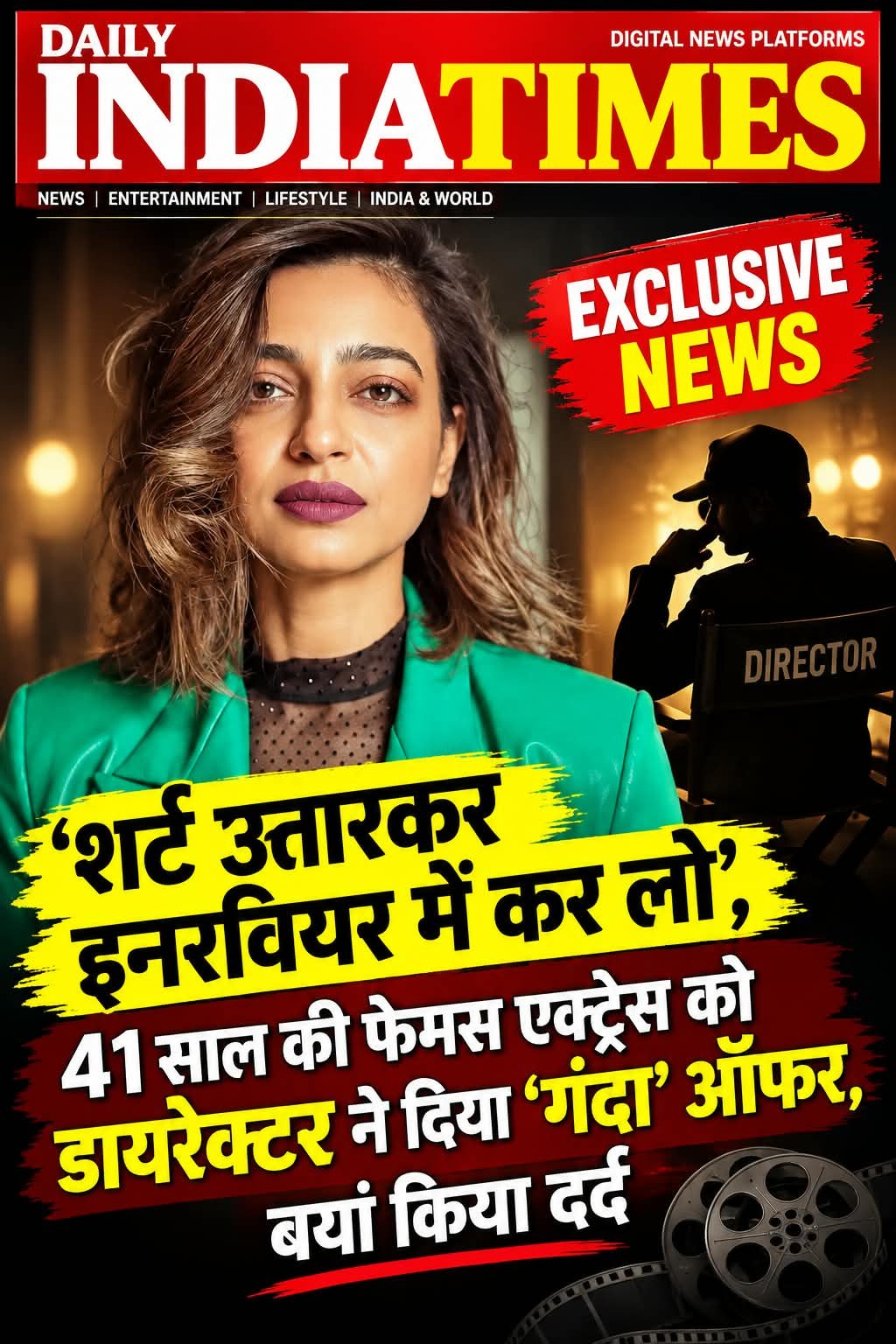 EXCLUSIVE NEWS: शर्ट उतारकर इनरवियर में कर लो', 41 साल की फेमस एक्ट्रेस को डायरेक्टर ने दिया 'गंदा' ऑफर, बयां किया दर्द