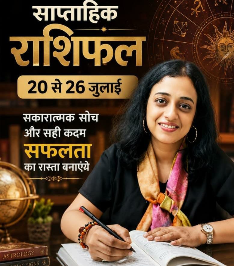 साप्ताहिक राशिफल 20 से 26 जुलाई: सकारात्मक सोच और सही दिशा में उठाए गए कदम सफलता का रास्ता बनाएंगे..