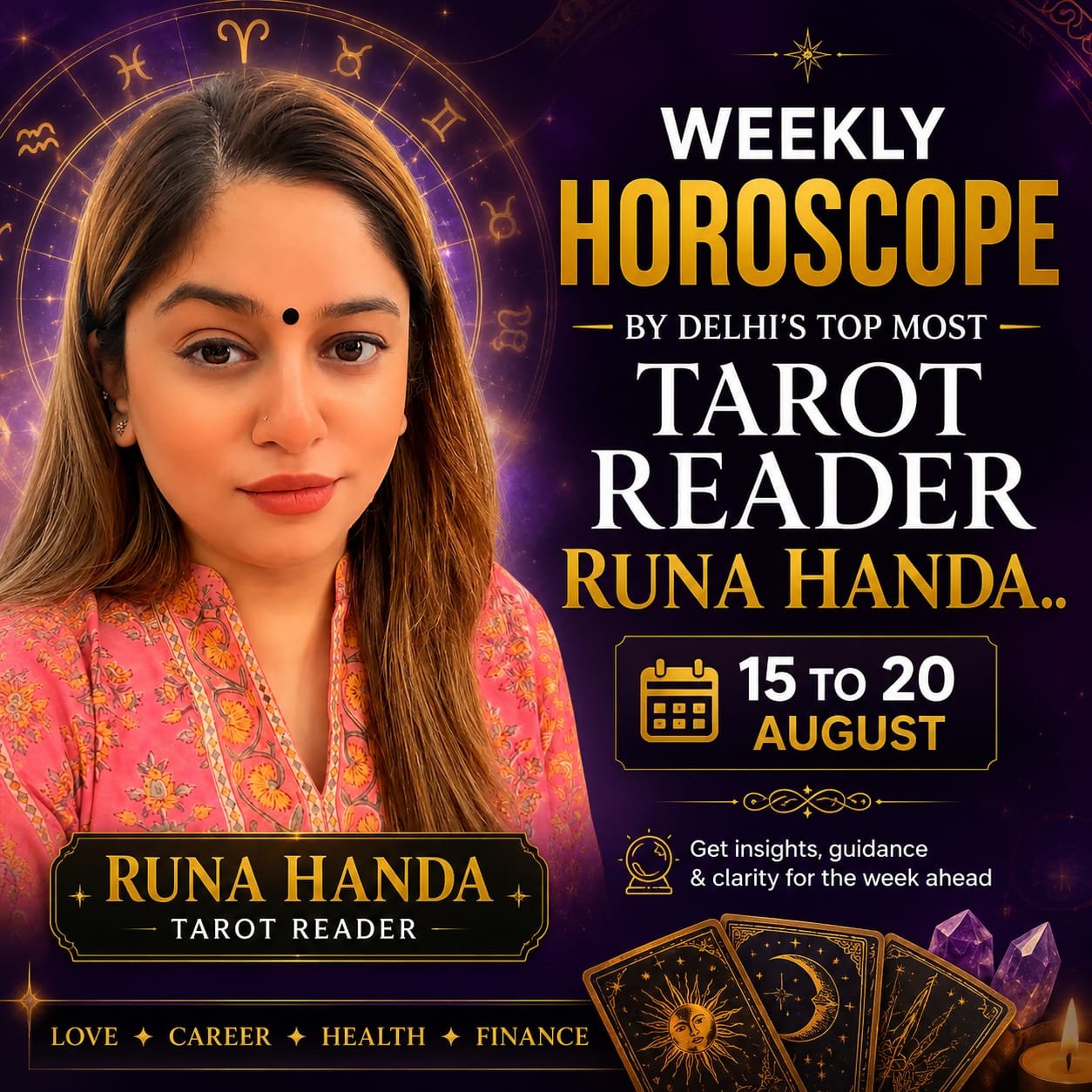 WEEKLY TAROT HOROSCOPE BY RUNA HANDA